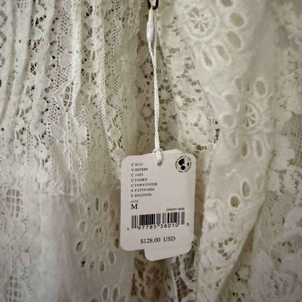 NWT Free People One Naya Lace Blouse - Picture 4 of 9